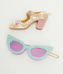 1950s Sunglasses & Heel Hair Pin Set