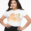 1950s White The Traveler Fitted Graphic Tee
