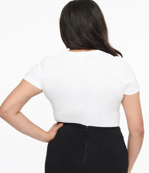 1950s White The Traveler Fitted Graphic Tee