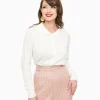 1950s White Trudy Cardigan