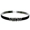 Silver & Black Meow Choker