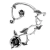 Silver Rose Thorn Ear Cuff