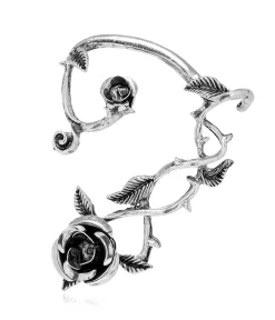 Silver Rose Thorn Ear Cuff