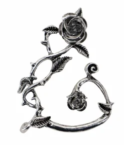 Silver Rose Thorn Ear Cuff