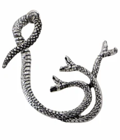 Silver Three Headed Snake Ear Cuff