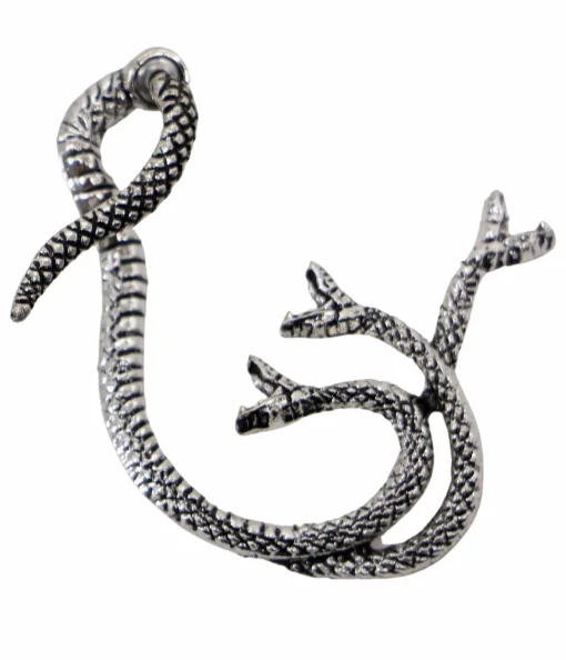 Silver Three Headed Snake Ear Cuff