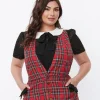 Smak Parlour Black Clipdot & White Collared Bow Blouse