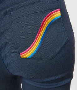 Smak Parlour Denim Bengaline & Rainbow Pocket Pintuck Capris