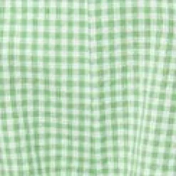 Smak Parlour Green & White Gingham Pleated Shorts