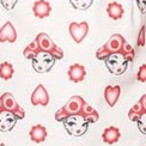 Smak Parlour Pink & Red Madam Mushroom Mod Skirt