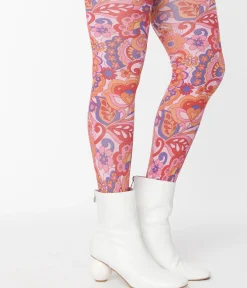 Smak Parlour Pink Mod Floral Tights