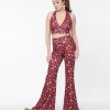Smak Parlour Purple 1970s Pumpkin & Mushrooms Find Your Flare Pants