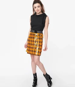 Smak Parlour 1960s Black Cowl Neck Tie Blouse