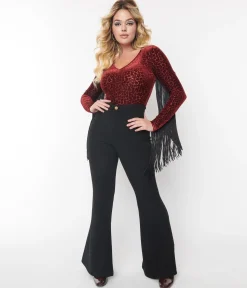 Smak Parlour 1970s Black Find Your Flare Pants