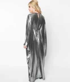 Smak Parlour 1970s Silver Batwing Caftan
