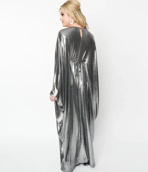 Smak Parlour 1970s Silver Batwing Caftan