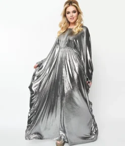 Smak Parlour 1970s Silver Batwing Caftan