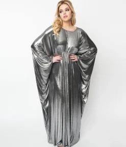 Smak Parlour 1970s Silver Batwing Caftan
