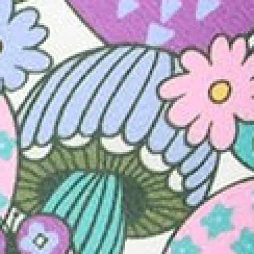 Smak Parlour 1970s Teal Groovy Mushrooms Find Your Flare Pants