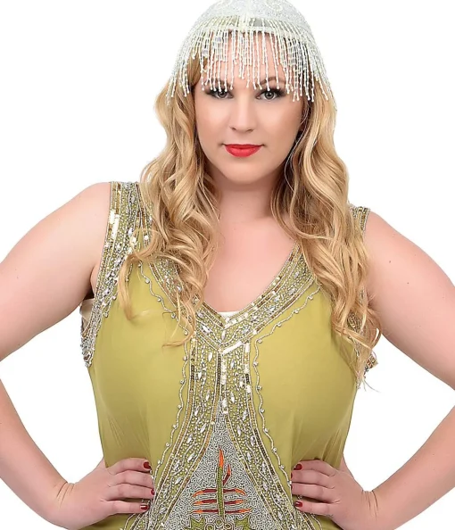 Special Order - Unique Vintage 1920s Green & Silver Embroidered & Hand Beaded Somerset Flapper Dress