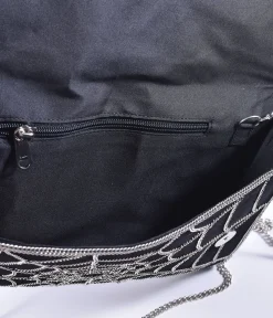 Spider Web Embroidered Clutch