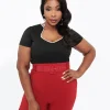 Steady 1950s Black & White Piped Sophia Top