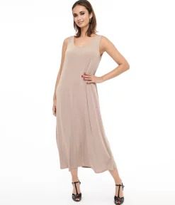 Taupe Slip Maxi Dress