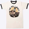 The Hell I Won't Black Collar Unisex Graphic Ringer Tee