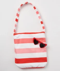Think Pink Striped 2 In 1 Towel Tote Bag