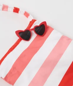 Think Pink Striped 2 In 1 Towel Tote Bag