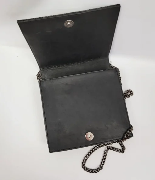 Tiger Beaded Leatherette Crossbody Bag