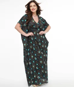 Tim Burton's The Nightmare Before Christmas by Unique Vintage Black Celestial Nightmare Before Christmas Caftan Dress