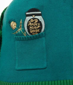 Tim Burton's The Nightmare Before Christmas by Unique Vintage Plus Size Teal Deadly Night Shade Cardigan