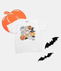 Trick or Treat Faces Youth Graphic Tee