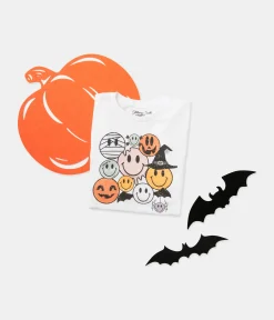 Trick or Treat Faces Youth Graphic Tee