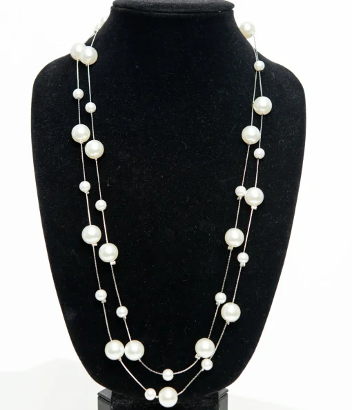 Unique Vintage 60" Long Pearl Necklace