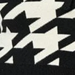 Unique Vintage Black & Ivory Houndstooth Dandy Cardigan