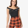 Unique Vintage Black & White Web Off the Shoulder Top