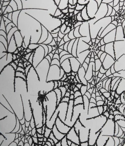 Unique Vintage Black Glitter Spiderweb Mesh Cape