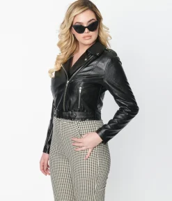 Unique Vintage Black Leather Jacket