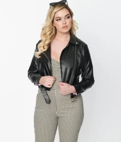 Unique Vintage Black Leather Jacket