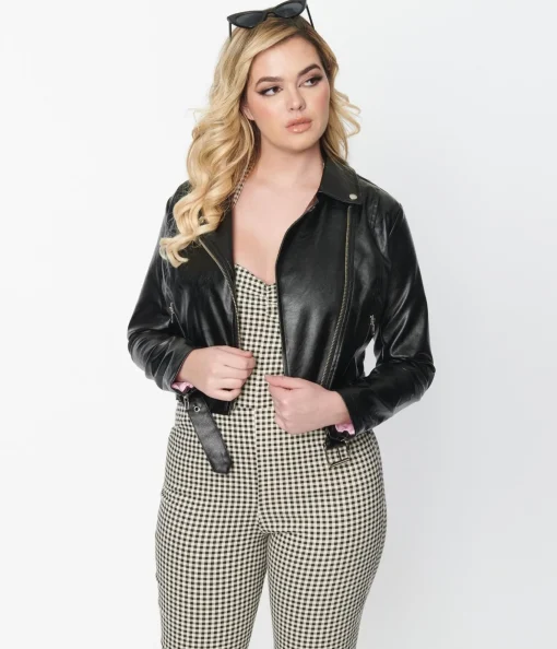 Unique Vintage Black Leather Jacket