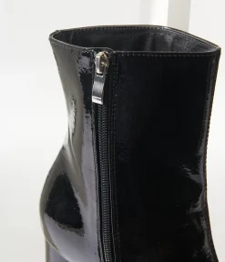 Unique Vintage Black Platform Heel Ankle Boots