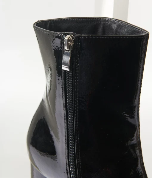Unique Vintage Black Platform Heel Ankle Boots