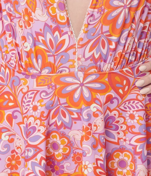 Unique Vintage Bohemian Floral Skirted Wendy Swimsuit