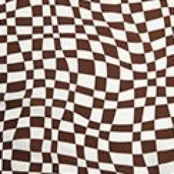 Unique Vintage Brown Distorted Check Hair Scarf