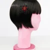 Unique Vintage Burgundy & Black Mesh Floral Hair Clip