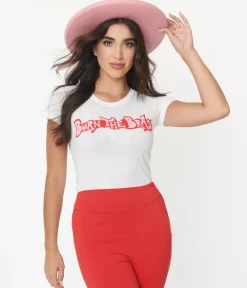 Unique Vintage Burn Your Bras Fitted Graphic Tee