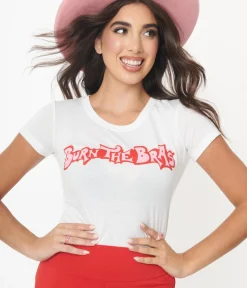 Unique Vintage Burn Your Bras Fitted Graphic Tee