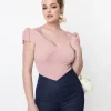 Unique Vintage Mauve Pink Texture Violet Top